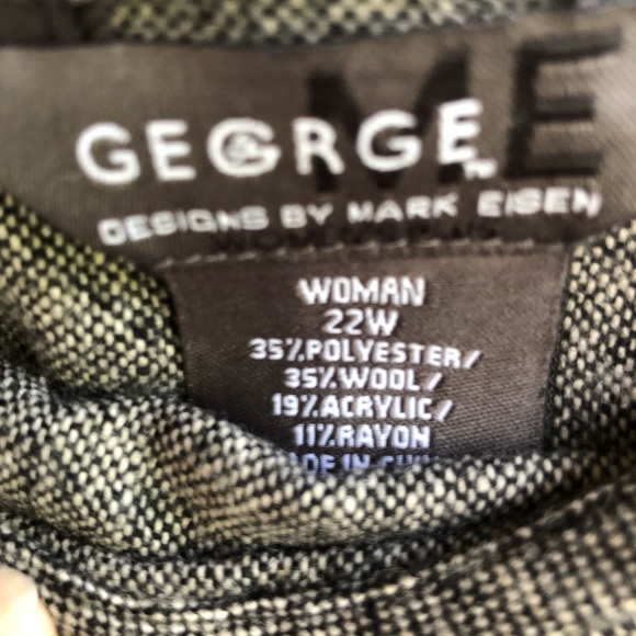 George tweed type plus skirt with hem pleats waist 21” side to side. - Picture 3 of 3